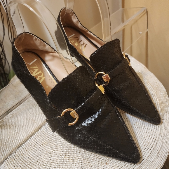 Zara Shoes - Zara women black  smart leather loafers size 37 us 6.5.New condition.